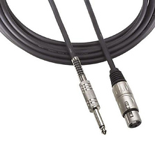 1/4 In. T/S Male to 3-pin XLR Female Microphone 25 ft. Cable Image 0