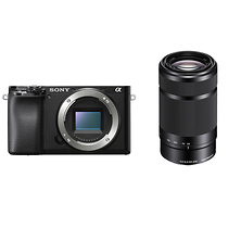 Alpha a6100 Mirrorless Digital Camera Body (Black) with E 55-210mm f/4.5-6.3 OSS Lens (Black) Image 0