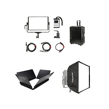 Nova P300c RGBWW LED Panel Kit with Nova P300c Softbox and Nova P300c Barn Doors Image 0