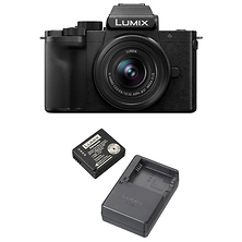 Lumix DC-G100 Mirrorless Micro Four Thirds Digital Camera with 12-32mm Lens (Black) and DMW-ZSTRV Battery & Charger Travel Pack Image 0