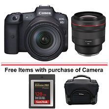 EOS R5 Mirrorless Digital Camera with 24-105mm f/4L Lens and RF 85mm f/1.2L USM Lens Image 0