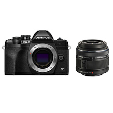 OM-D E-M10 Mark IV Mirrorless Micro Four Thirds Digital Camera Body (Black) with M. Zuiko Digital ED 14-42mm f/3.5-5.6 II Micro 4/3 Lens (Black) Image 0