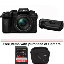 Lumix G95 Hybrid Mirrorless Camera with 12-60mm Lens and DMW-BGG1 Battery Grip Image 0