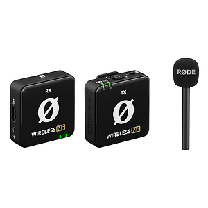 Wireless ME Compact Digital Wireless Microphone System (2.4 GHz, Black) with Interview GO Handheld Mic Adapter