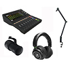DLZ Creator Adaptive Digital Mixer w/ MC-350 Closed-Back Headphones, EM-99B Dynamic Broadcast Microphone, & DB-200 Premium Desktop Microphone Boom Arm Thumbnail 0