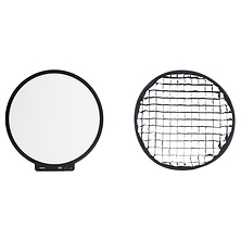 Verge Max Bi-Color Round LED Light Panel (Charcoal) with Light Control Grid for Verge Max (45 degree) Image 0