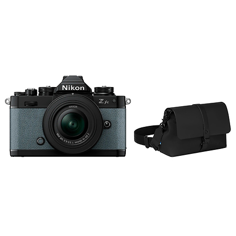 Z fc Mirrorless Digital Camera with 16-50mm Lens (Chalk Blue) and GL X Nikon Splash Crossbody Bag (Black) Image 0