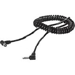 Nikon PC Screw-Lock to Miniphone Camera Synch Cable - Coiled - 21