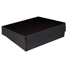9x12x3in Black Drop-Front Metal Edge Box Image 0