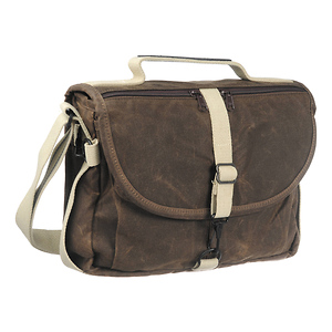 F-803 Waxwear Camera Satchel Shoulder Bag (Brown)