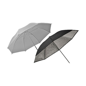 33 In. Two Piece Umbrella Set (Translucent, Silver)