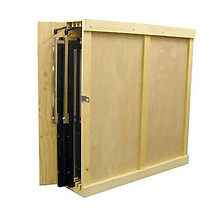 42x42 in. Wooden Reflector Storage Box 2 Place Slots Image 0