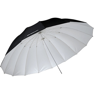 7' White/Black Parabolic Umbrella (White/Black)