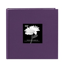 4 x 6 Natural Colors Fabric Purple Photo Album Image 0