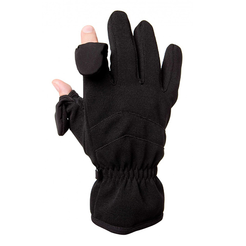 Ladies Stretch Gloves - Black, Small Image 1