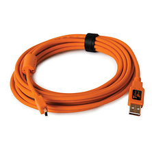 15 Ft (4.6 m) TetherPro USB 2.0 A Male to Mini-B 5-Pin Gold Plated Cable Image 0