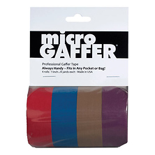 Microgaffer Tape 1 in x 8yd (4Pk) - Red/Blue/Brown/Purple Image 0