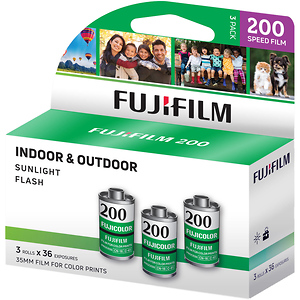 Fujicolor 200 Color Negative Film (35mm Roll Film, 36 Exposures, 3 Pack)