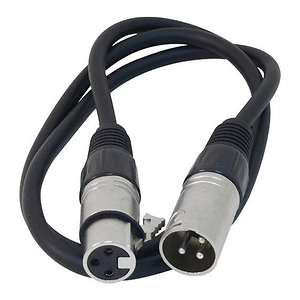 Microphone Cable Male to Female XLR (1 ft. Long)