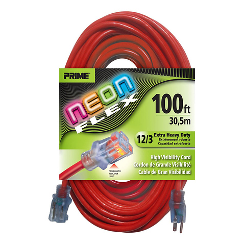 Neon Flex 100ft Extension Cord (Red) Image 0