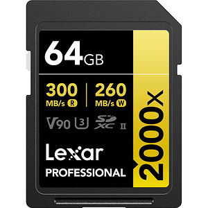 64GB Professional 2000x UHS-II SDXC Memory Card