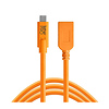 Tetherpro USB-C to USB Female Adapter Extender (15 ft. Orange) Thumbnail 0