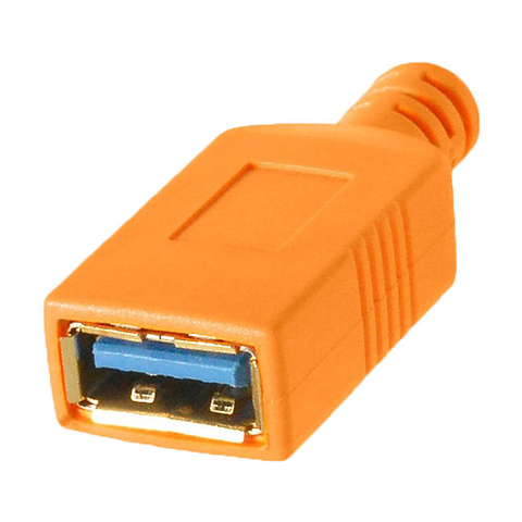 Tetherpro USB-C to USB Female Adapter Extender (15 ft. Orange) Image 3