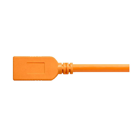 Tetherpro USB-C to USB Female Adapter Extender (15 ft. Orange) Image 4