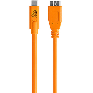 TetherPro USB Type-C Male to Micro-USB 3.0 Type-B Male Cable (15 ft., Orange)