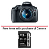 EOS Rebel T7 Digital SLR Camera with 18-55mm Lens w/Canon Webcam Starter Kit and FREE Memory Card Thumbnail 5