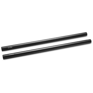 12 in. 15mm Aluminum Rod (Pair, Black)