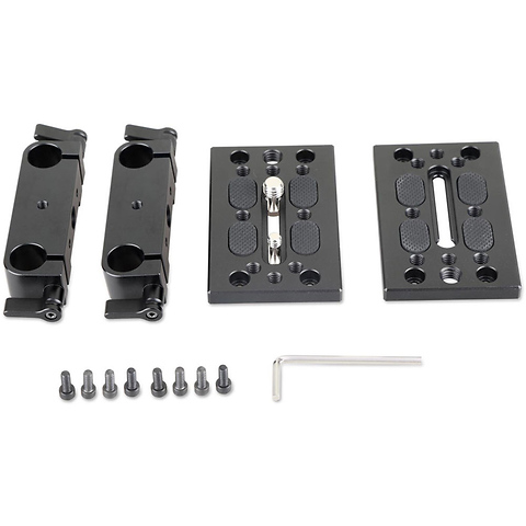 Tripod Mounting Kit with 2 x Plates and 2 x 15mm Rod Clamps Image 1
