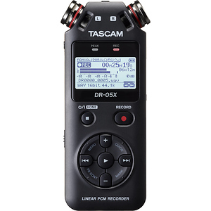 DR-05X 2-Input / 2-Track Portable Audio Recorder with Onboard Stereo Microphone