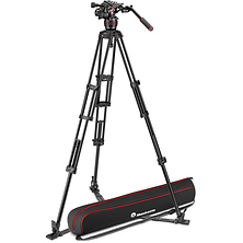 608 Nitrotech Fluid Video Head and Aluminum Twin Leg Tripod with Ground Spreader Image 0