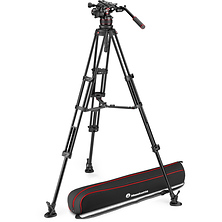 612 Nitrotech Fluid Video Head and Aluminum Twin Leg Tripod with Middle Spreader Image 0