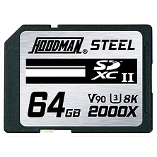 64GB Steel 2000x SDXC UHS-II Memory Card Image 0
