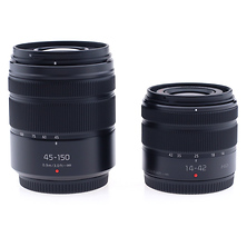 Lumix DMC-G7 Micro 4/3's Camera w/ 14-42mm & 45-150mm Lenses Black - Open Box Image 0