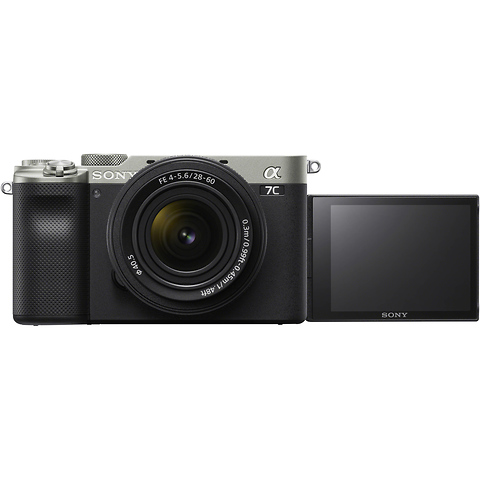Alpha a7C Mirrorless Digital Camera with 28-60mm Lens (Silver) and ECM-W2BT Camera-Mount Digital Bluetooth Wireless Microphone System Image 7