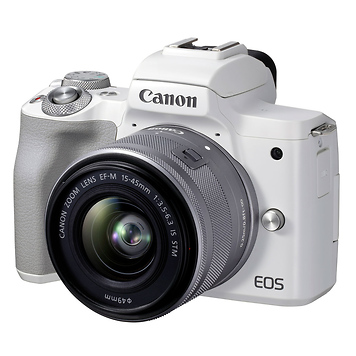 EOS M50 Mark II Mirrorless Digital Camera with 15-45mm Lens (White)