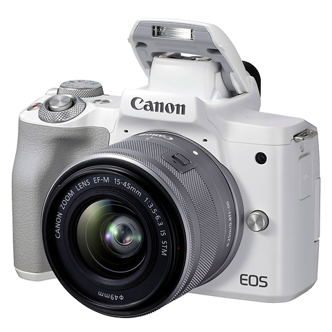 EOS M50 Mark II Mirrorless Digital Camera with 15-45mm Lens (White) Image 2