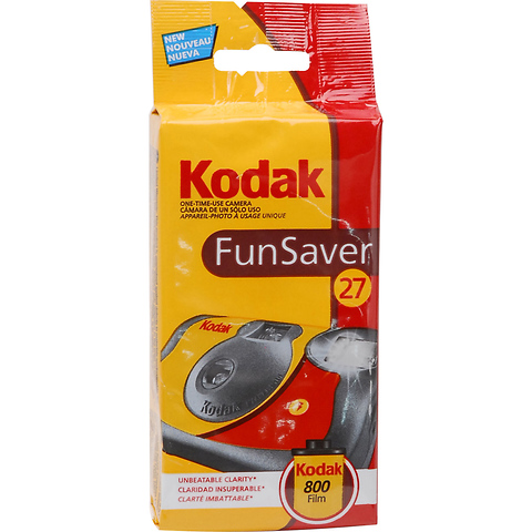 Kodak FunSaver 35mm One-Time-Use Disposable Camera (ISO-800) with Flash - 27 Exposures Image 0
