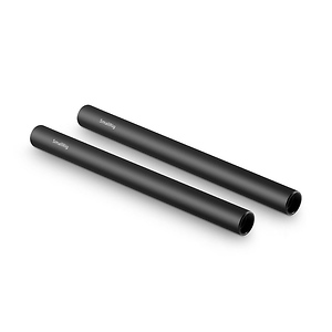 15mm Aluminum Rod (Pair, Black, 8 in.)