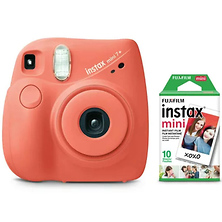 INSTAX Mini 7+ Instant Film Camera (Coral) Image 0