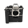 F3/T HP Film Camera Body Chrome/Black with MD-4 Motor Drive - Pre-Owned Thumbnail 0