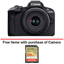 EOS R50 Mirrorless Digital Camera with 18-45mm Lens (Black) Image 0