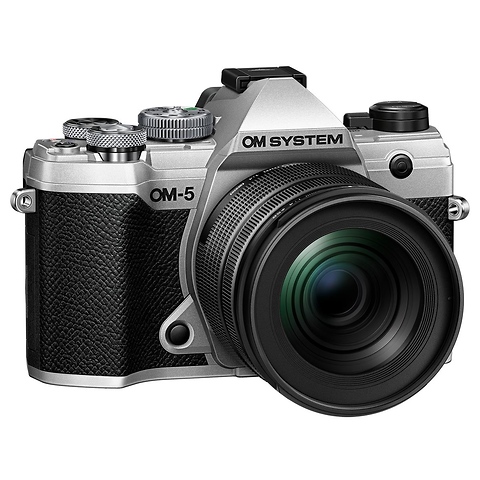 OM-5 Mirrorless Micro Four Thirds Digital Camera with 12-45mm f/4 PRO Lens (Silver) Image 1