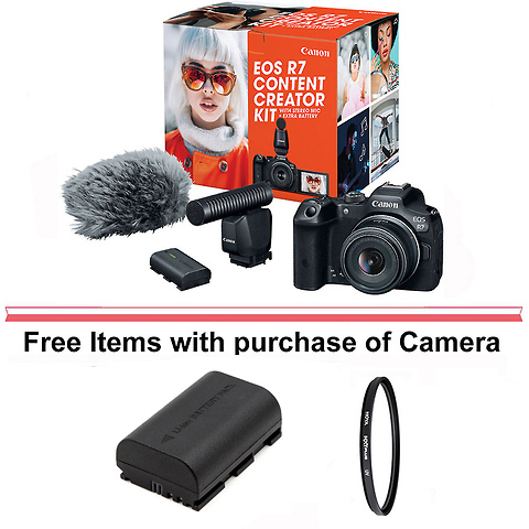 EOS R7 Mirrorless Digital Camera with 18-45mm Lens Content Creator Kit Image 0