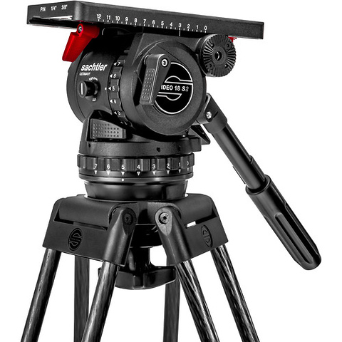 Video 18 S2 Fluid Head & ENG 2 CF Tripod System with Mid-Level Spreader Image 4