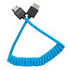 Coiled High-Speed HDMI Cable (12 to 24 in., Blue) Thumbnail 3