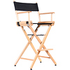 Pro Series Tall Director's Chair (30 in., Natural Frame, Black Canvas) Thumbnail 0